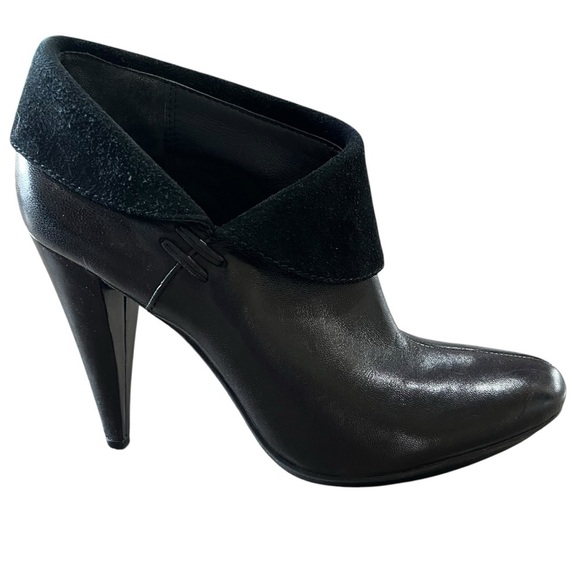 Coach Annika Black Leather Slip On Pointed Toe 4” Heel Ankle Booties Women’s 6 B - Picture 5 of 11